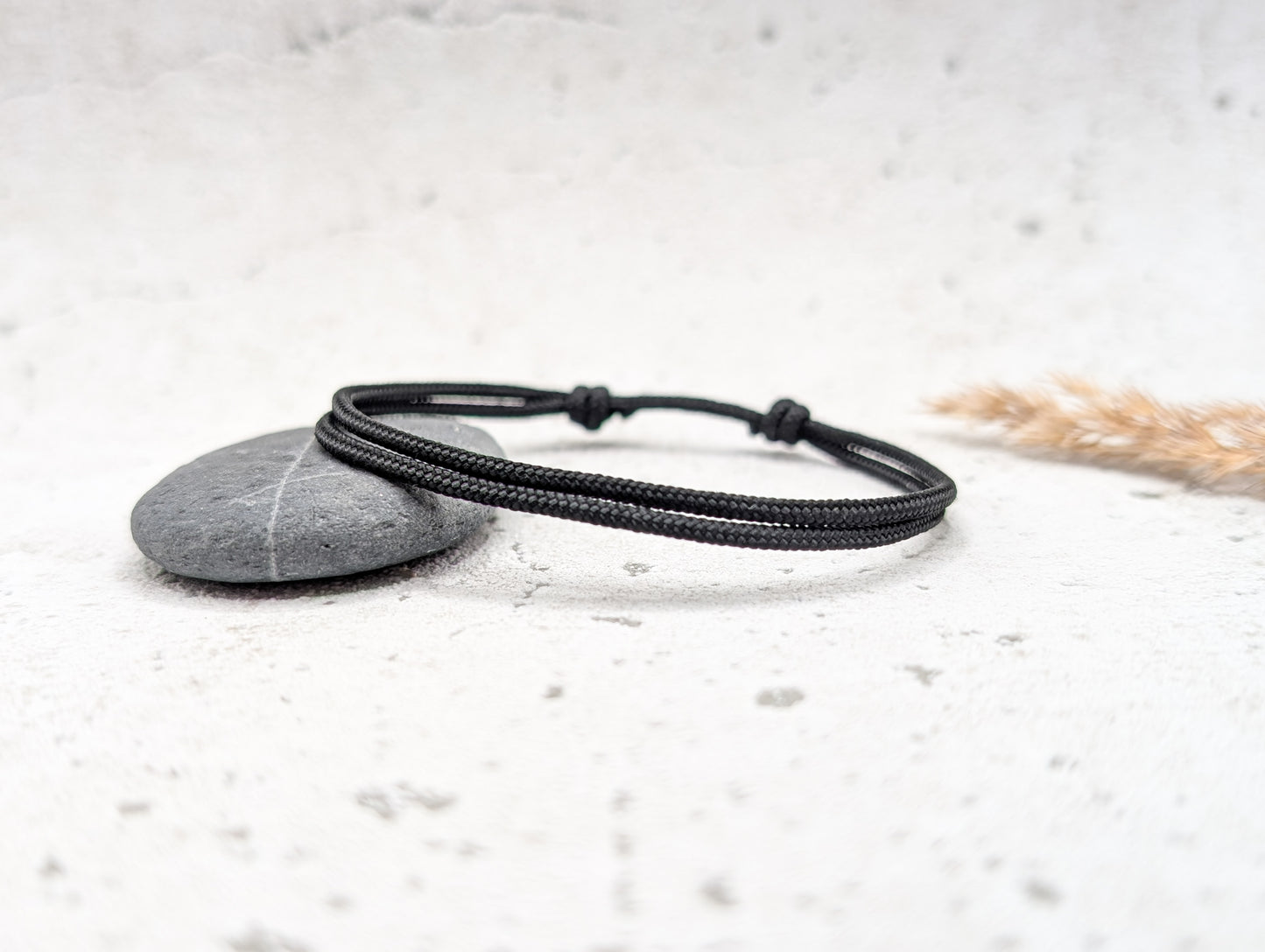 Armband "Black" Segeltau 2mm
