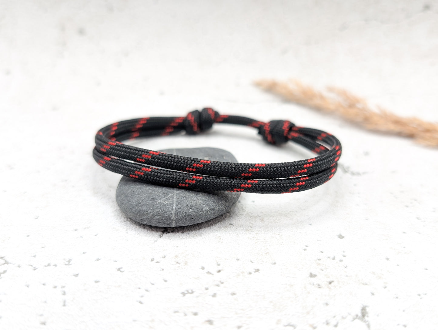 Armband "Thin Red Line" Segeltau 4mm