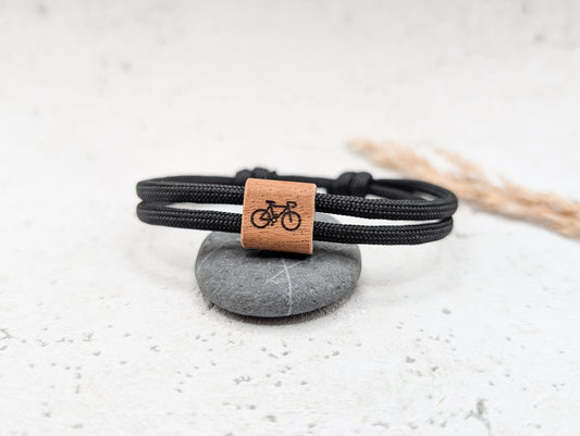 Bracelet en bois Surfbalance "Vélo"