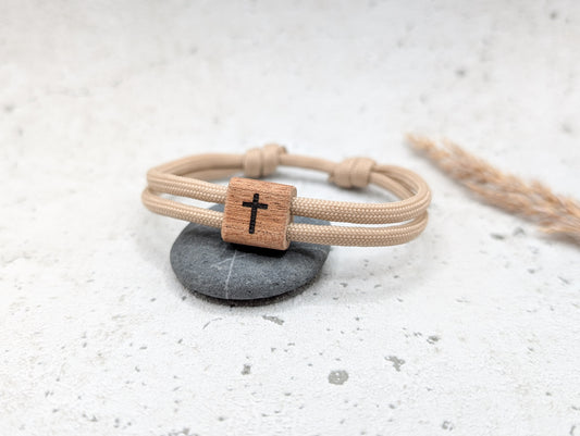 Holzarmband "Kreuz"
