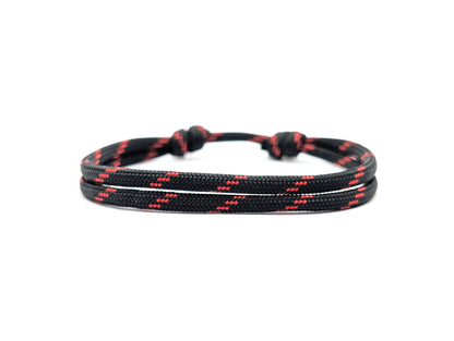 Armband "Thin Red Line" Segeltau 4mm