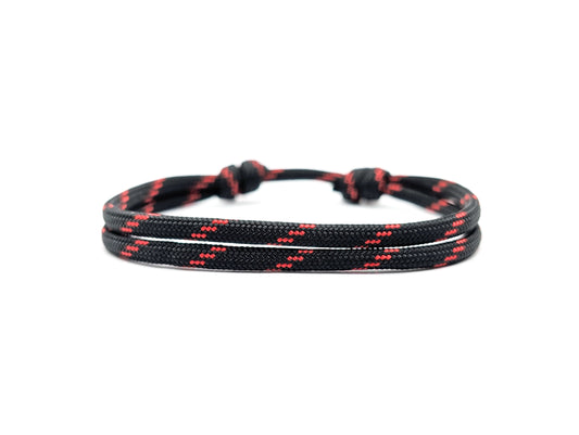 Armband "Thin Red Line" Segeltau 4mm