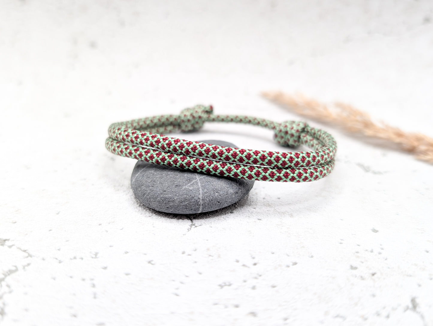 Armband "Mint Burgundy" Segeltau 4mm