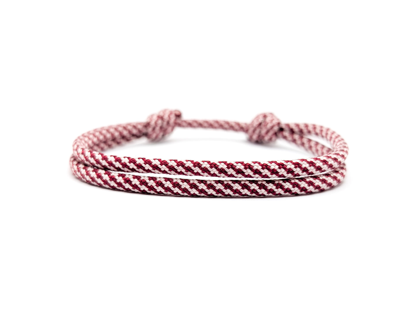 Armband "Cream Burgundy" Segeltau 4mm