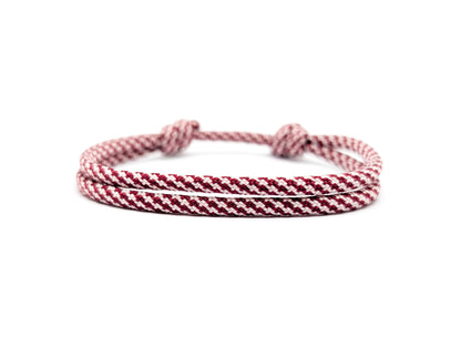 Armband "Cream Burgundy" Segeltau 4mm