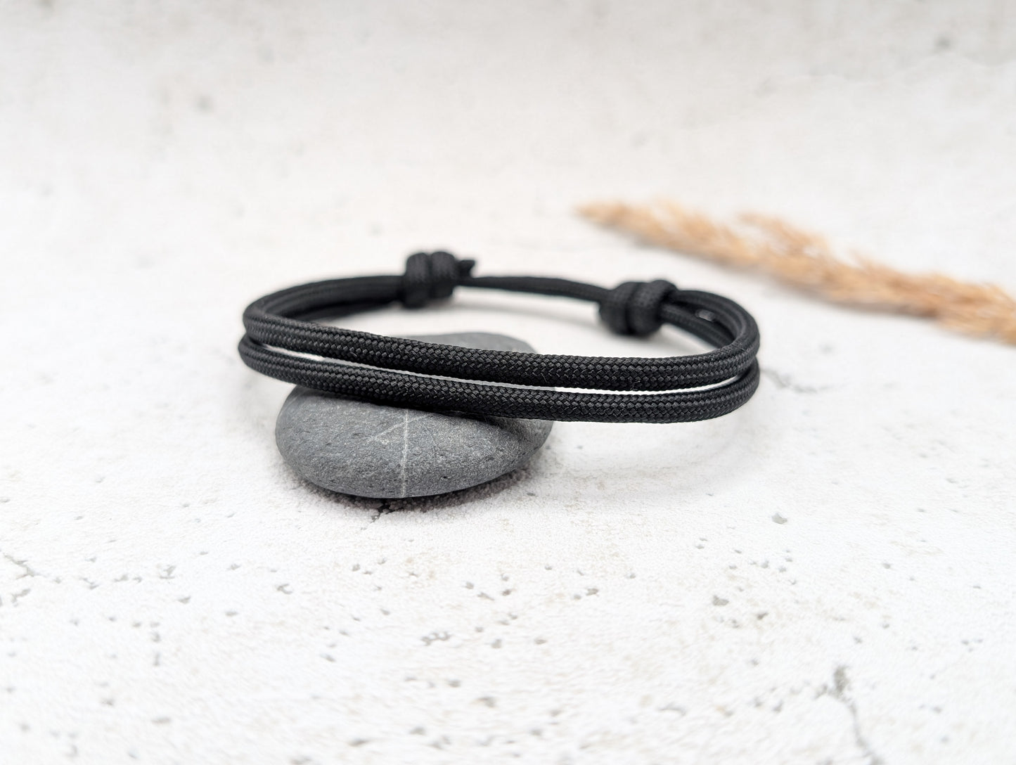 Armband "Black" Segeltau 4mm