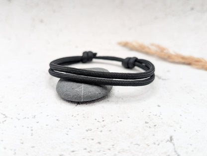 Armband "Black" Segeltau 4mm
