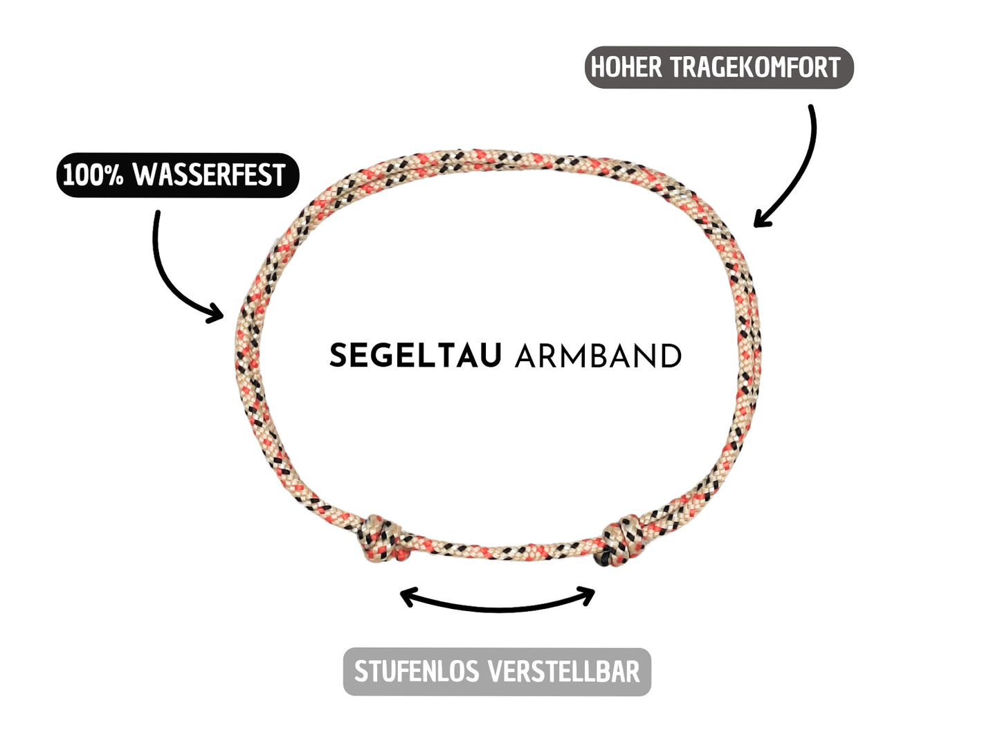 Armband "Navy Blue" Segeltau 2mm
